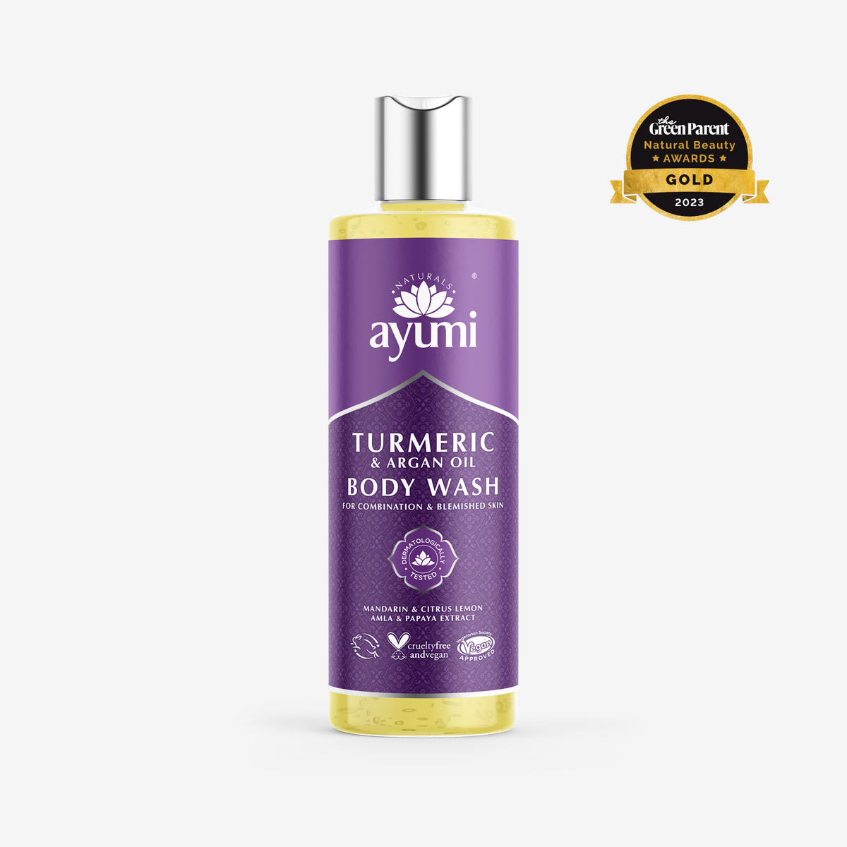 Ayumi Turmeric Body Wash 250ml Gentle Refreshing Skin Cleanser