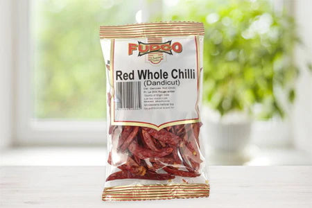Fudco Whole Stemless Red Chilli  Hot Dried Chillies