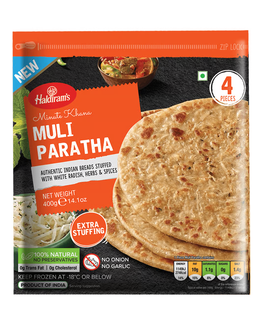 Haldiram's Muli Paratha 400g (Pack of 2)