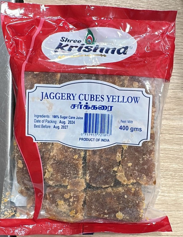 SHREE KRISHNA YELLOW JAGGERY CUBES 400G