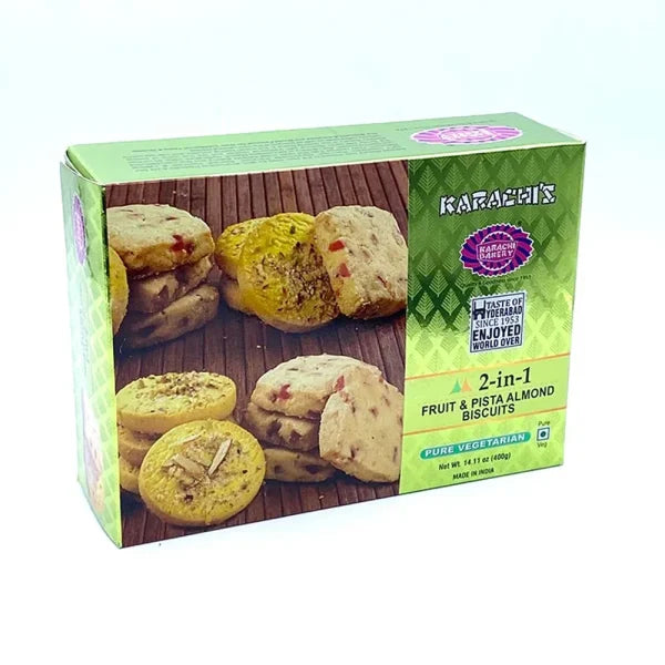 Karachi 2-in-1 Fruit & Pista Almond Biscuits 400g