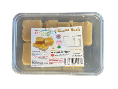 Taaza Sweets Khoya Barfi 200g - Creamy Indian Sweet