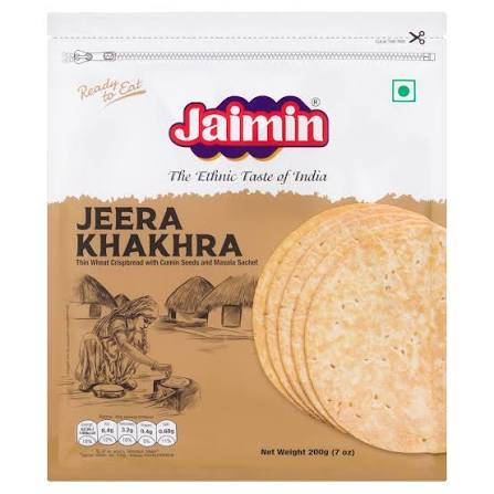 Jaimin Jeera Khakhra 200g - Premium Roasted Crunch Snack