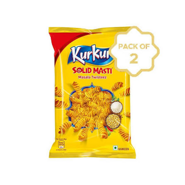 Kurkure Solid Masti (Masala Twisteez) (Pack of 2)82g