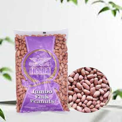 Heera Jumbo Pink Peanuts 1kg - Large Crunchy Nuts