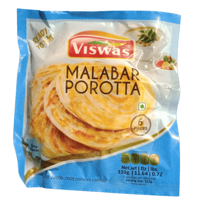 Viswas Malabar Porotta 330g - Soft Layered Bread