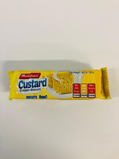 Maliban Custard Cream Biscuits 100g (Pack of 2)