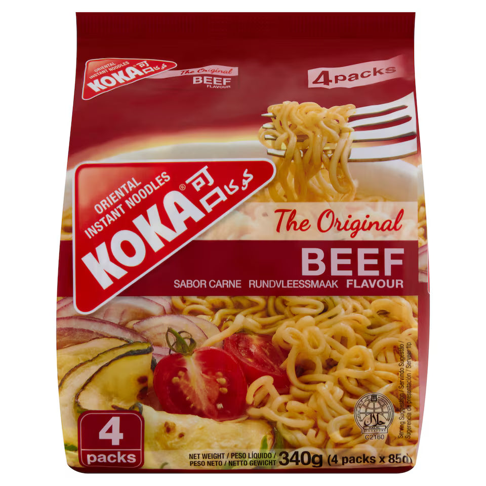 Koka Noodles Beef Flavour(Pack of 4) 85g