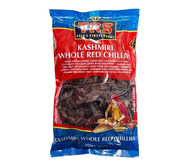 TRS Chilli Whole Kashmiri 150g � Mild Colorful Chillies