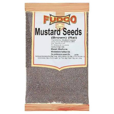 Fudco Brown Mustard Seeds (Rai) 100g - Sharp Tempering Spice