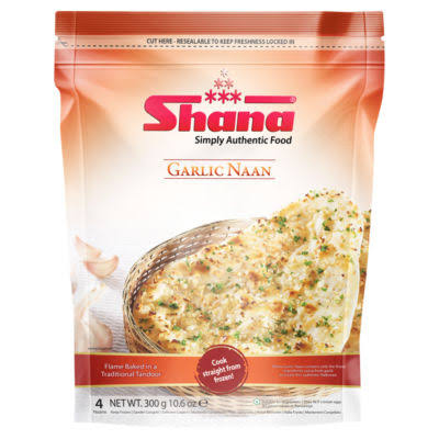 Shana Garlic Naan 300g