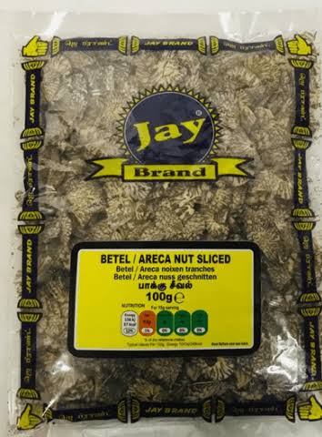 Jay Brand Betel (Areca) Nut Sliced 100g