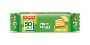 BRITANNIA 50-50 SWEET AND SALTY BISCUITS - FAMILY PACK (6X62G)