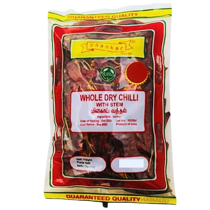 SHANKAR WHOLE DRY RED CHILLI WITH STEM 1KG